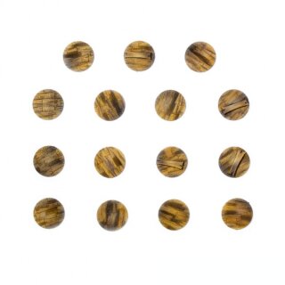 Wooden Planks 28.5 mm Round Base Toppers (15)