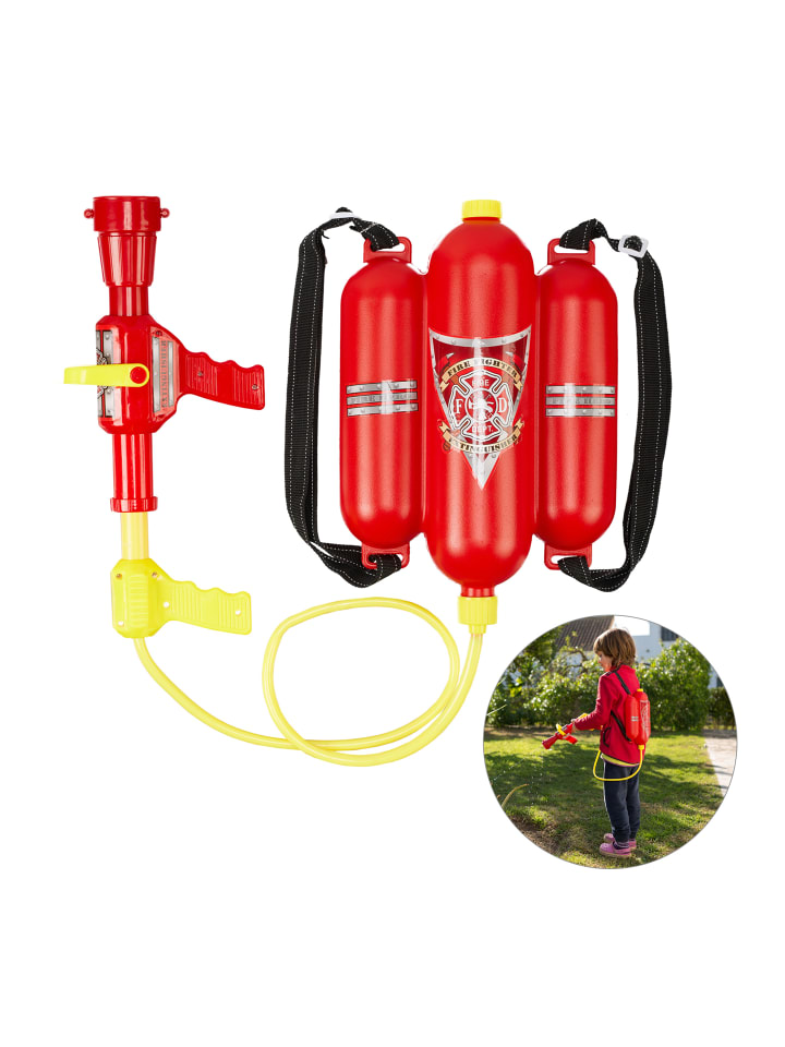 relaxdays Wasserspritze Feuerwehr in Rot/Gelb günstig kaufen onesize