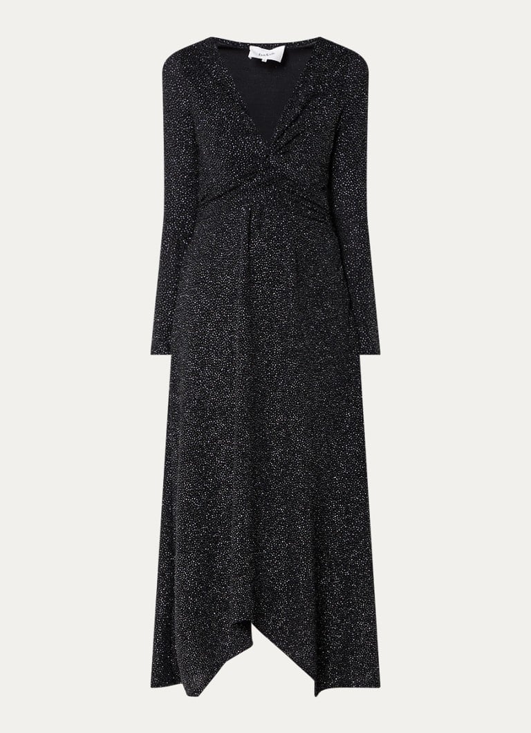 Rochie midi Brady de la ba&sh, decorată cu cristale.