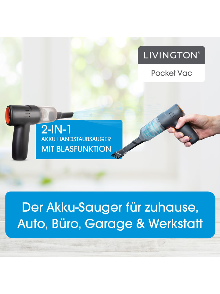 Livington Handstaubsauger PocketVac in Schwarz günstig kaufen onesize