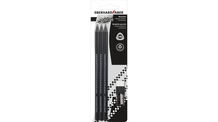 EBERHARD FABER  Winner Bleistift HB mit Radierer-Spitzer Kombination