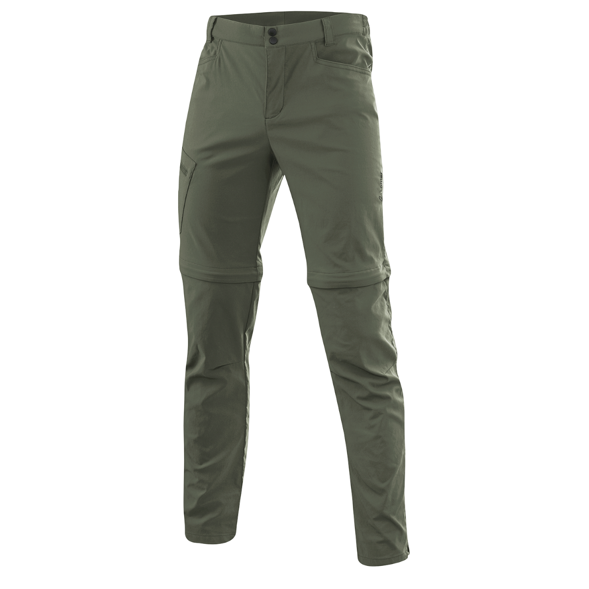 Löffler olivgrüne Zip-Off-Wanderhose