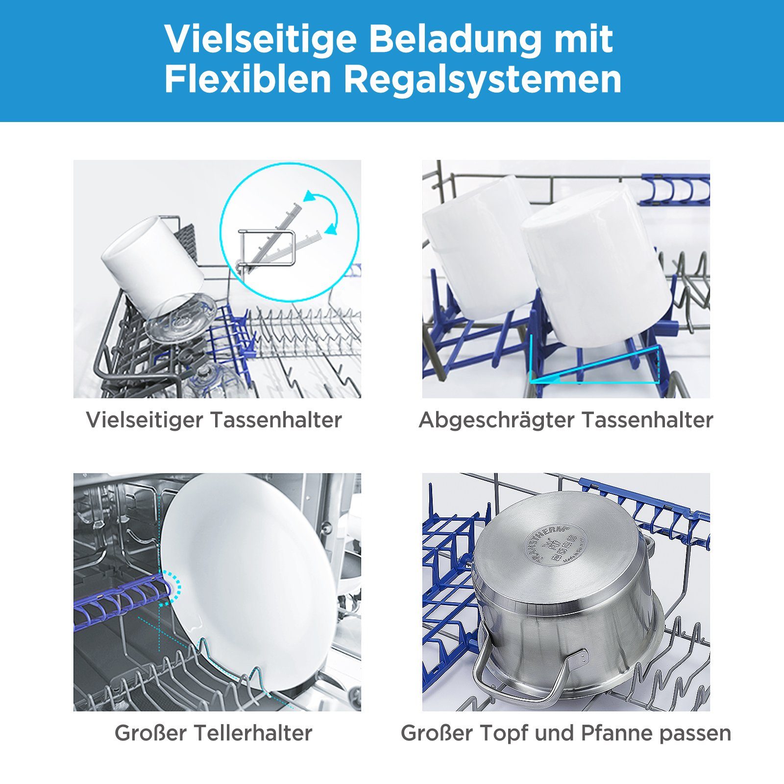 Midea Tischgeschirrspüler Serie 3, ST 3.6F wi, 6 Maßgedecke, 61 kWh/100 Zyklen, 6 Waschprogramme, IOT, Extra Trockungs