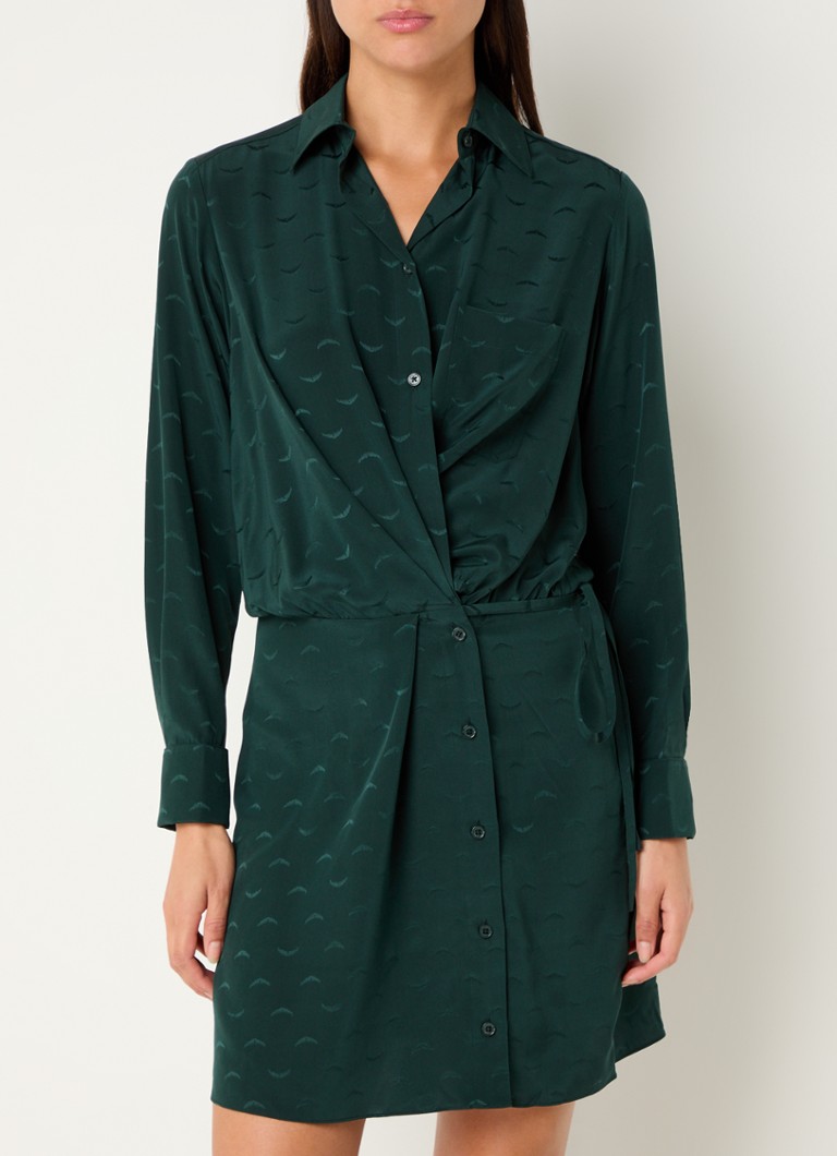 Vestido-blusa corto de seda Runelle de Zadig&Voltaire, adornado con un motivo jacquard.