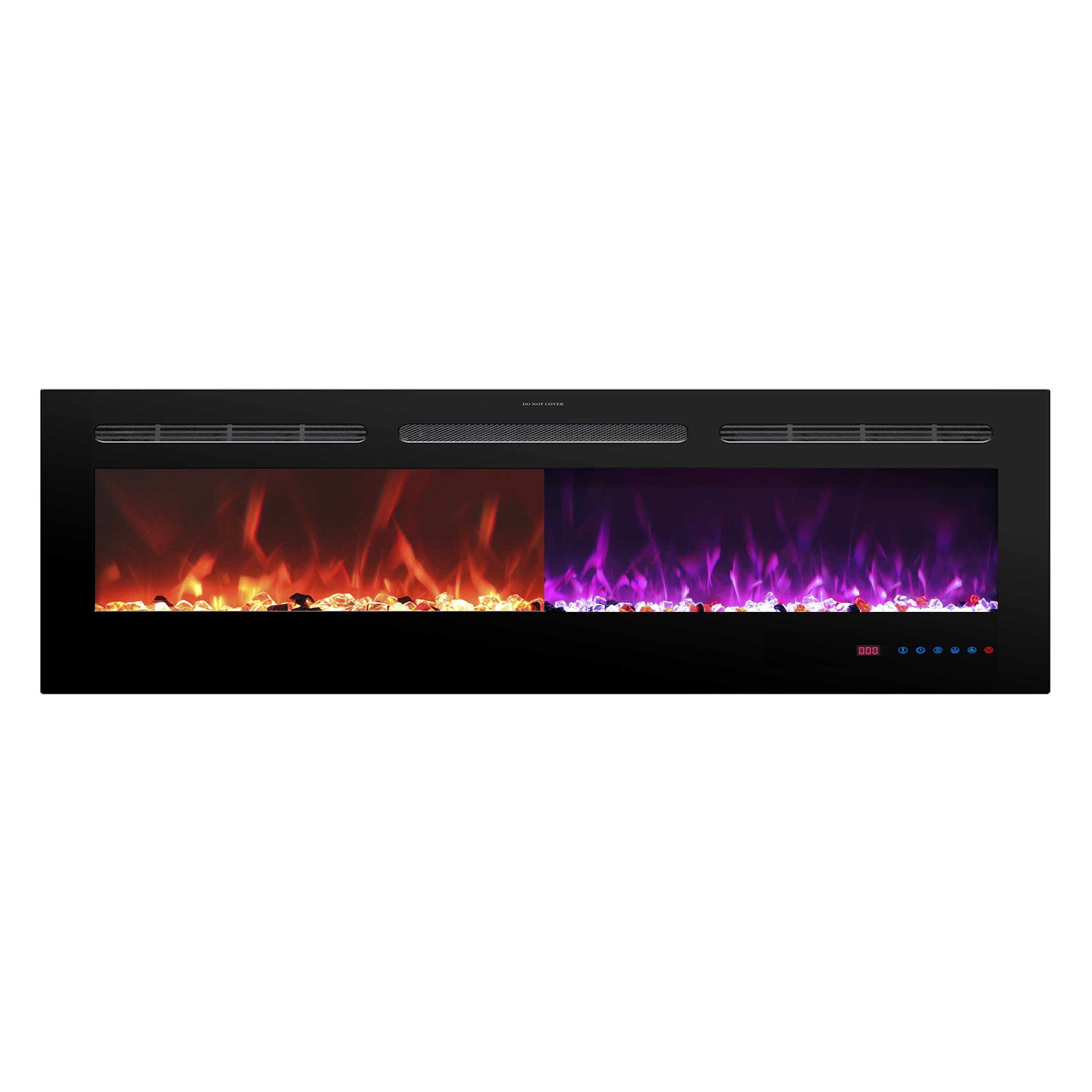 Kaminlicht Elektrokamin Joi 72 Elektrokamin Wandkamin elektrisch mit Heizung, Einbaukamin, Elektrischer Kamin mit Fernbedienung, Timer, 3D Flammenspiel, LED Feuer