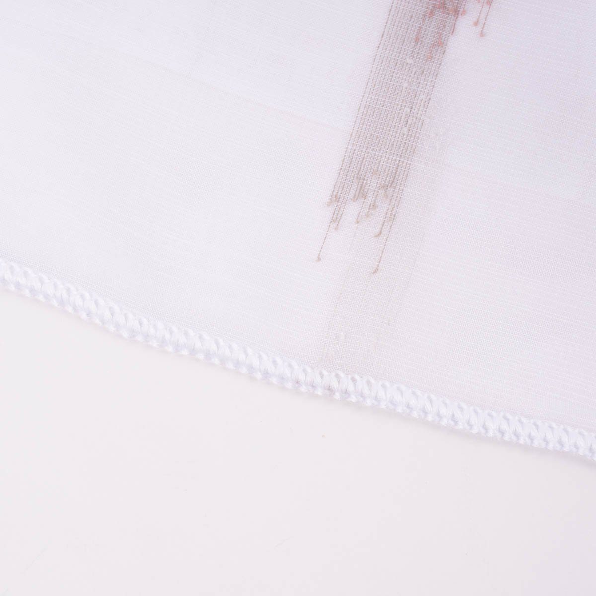 Meterware Scherli Webgardine Stores Scherlistreifen weiß altrosa taupe 3m, SCHÖNER LEBEN., leicht perforiert, Kunstfaser, mit Bleiband, überbreit