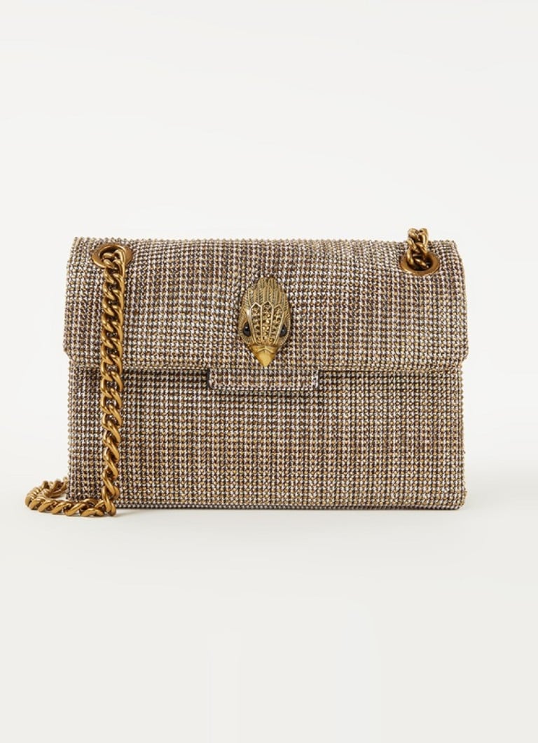 Borsa a tracolla Kensington Mini di Kurt Geiger decorata con strass.