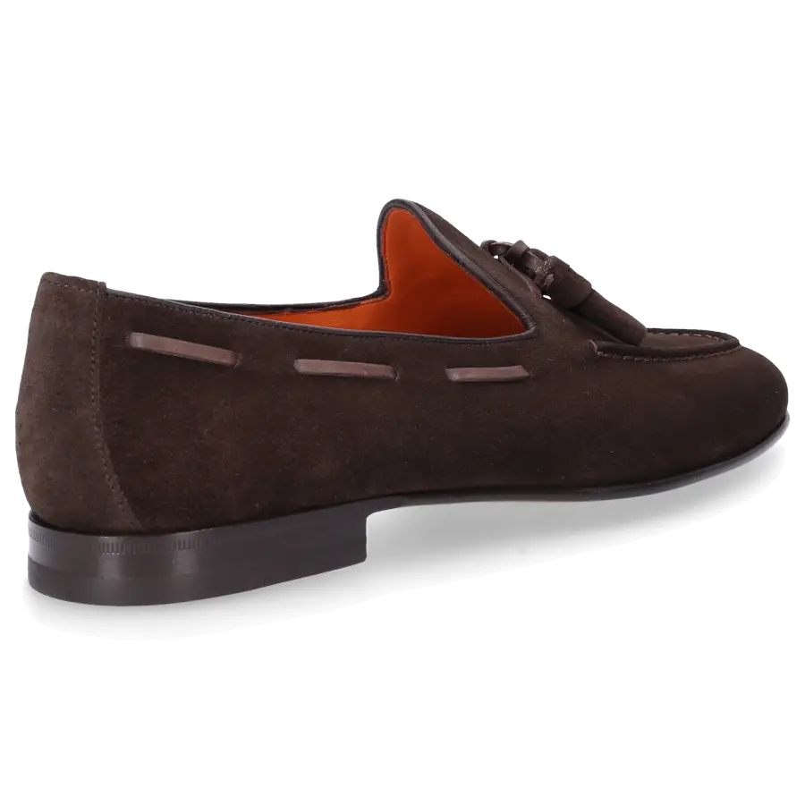 Santoni - Loafer 13904 Kalbsveloursleder - braun