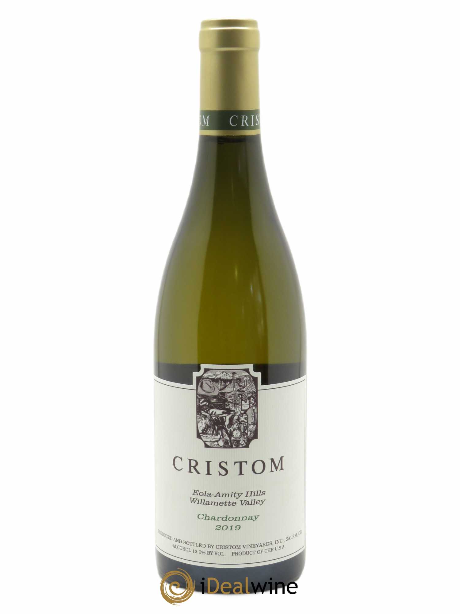 Willamette Valley Chardonnay Cristom Vineyards  2019 - Lot de 1 Bouteille