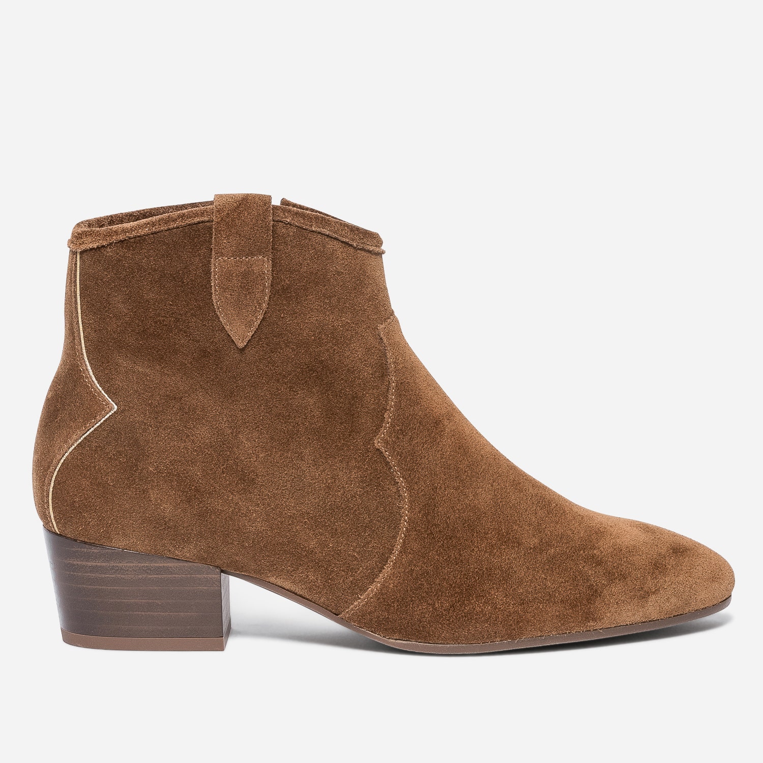 Boots ERAM FLEX camel en cuir velours