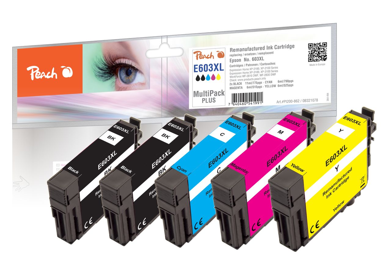 Peach Spar Pack Plus Tintenpatronen ersetzt Epson No. 603XL
