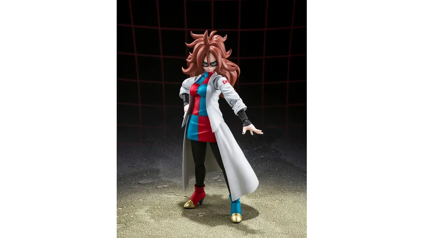 Dragon Ball FighterZ S.H. Figuarts Actionfigur Android 21 (Lab Coat) 15 cm, Anime Figur