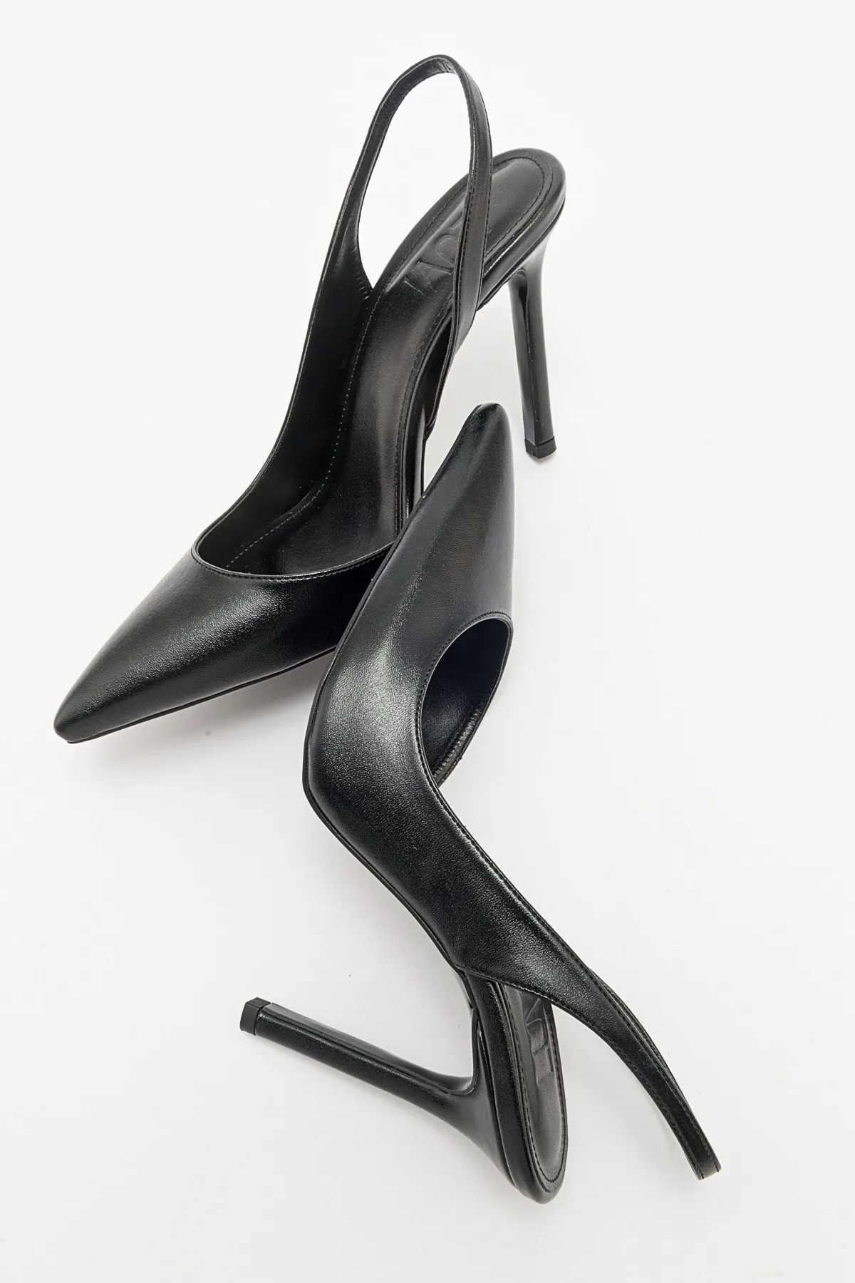 LuviShoes  TWINE Schwarze Haut Damenschuhe mit Absatz