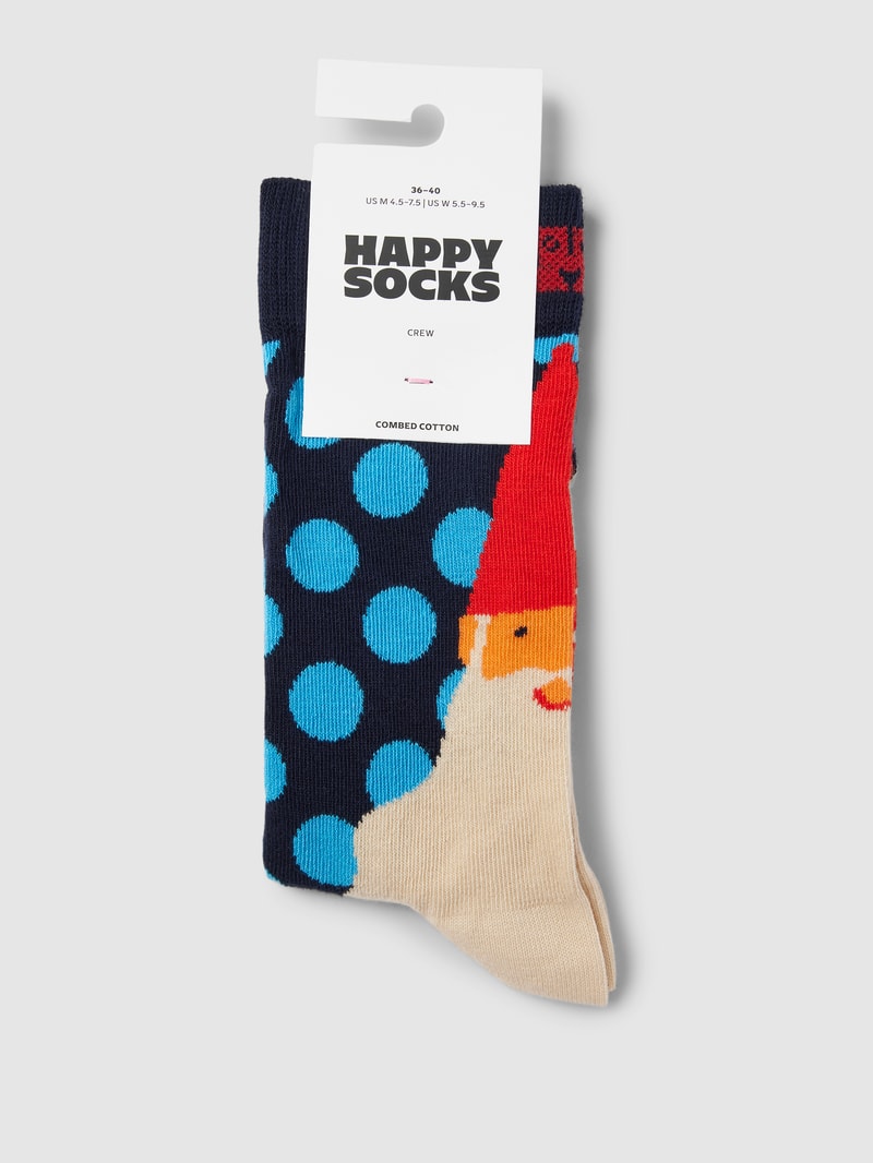 Socken mit Allover-Muster in blau