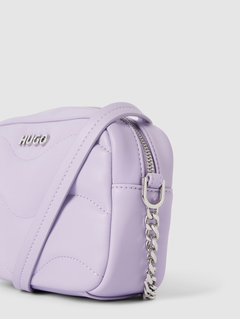 Handtasche mit Steppnähten Modell 'Lizzie' in flieder
