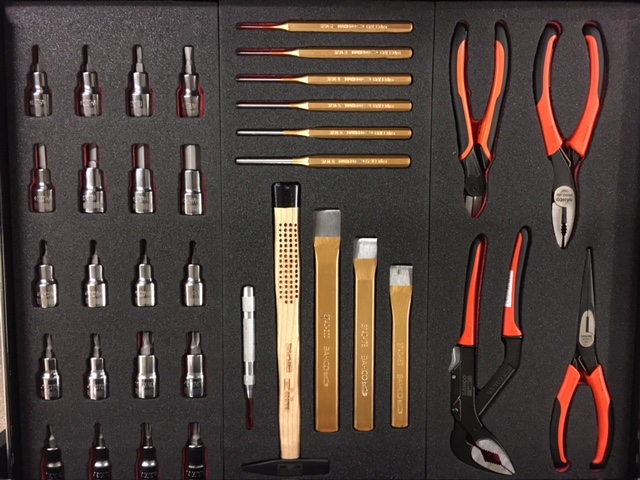 Chariot à outils Bahco 1472K7RED-FULL4 rouge, 190 pièces