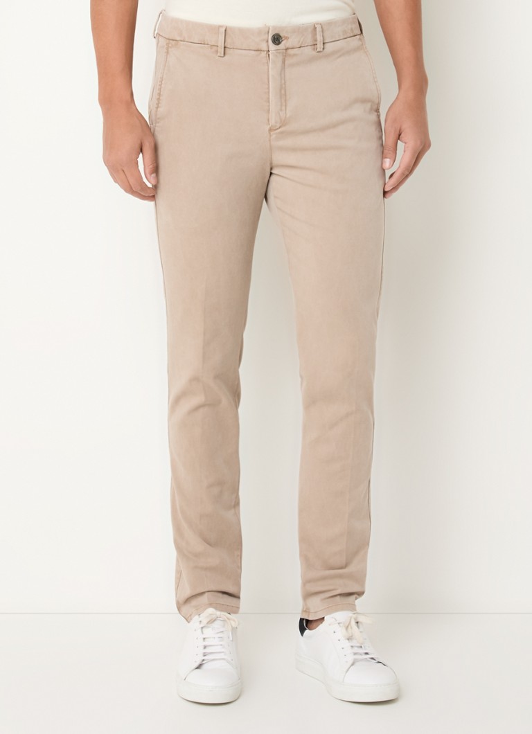 Pantaloni chino Profumo slim fit cu buzunare laterale