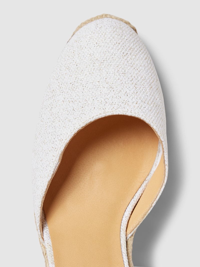 Wedges mit Effektgarn Modell 'CARINA' in weiß