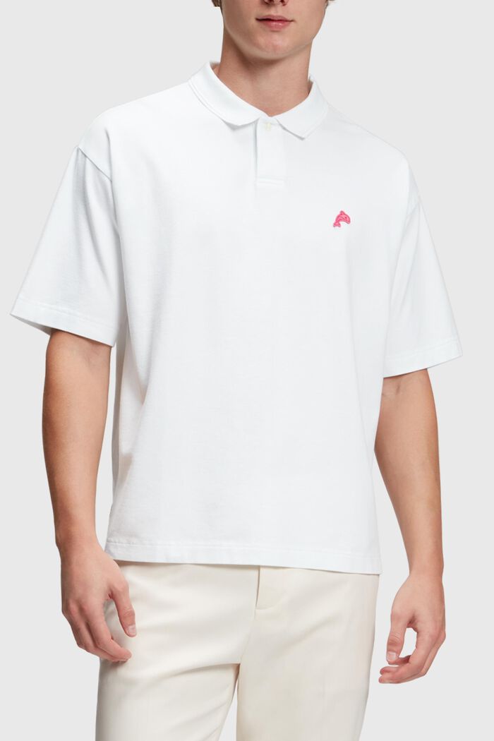 Relaxed Fit Poloshirt mit Dolphin-Badge