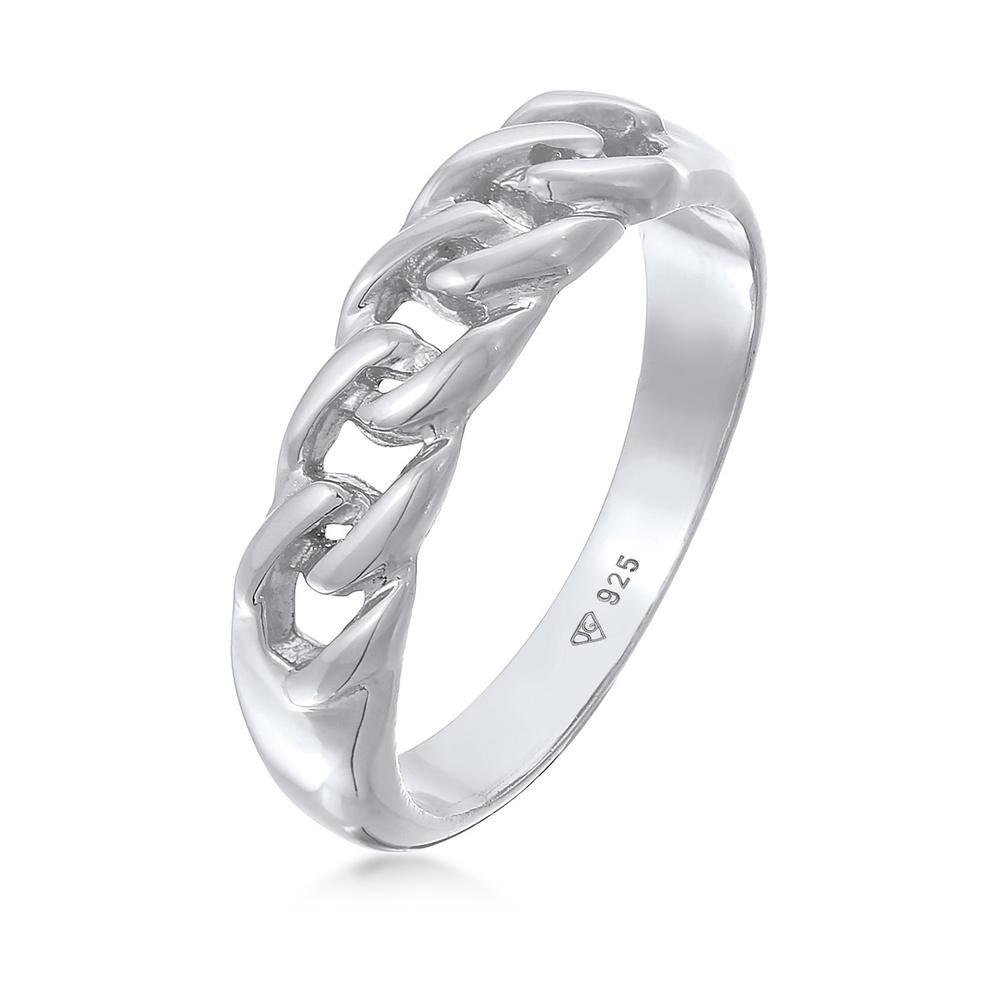 Elli Elli Bague Femmes Nœuds Chaînes Design en Argent Sterling 925 Bague
