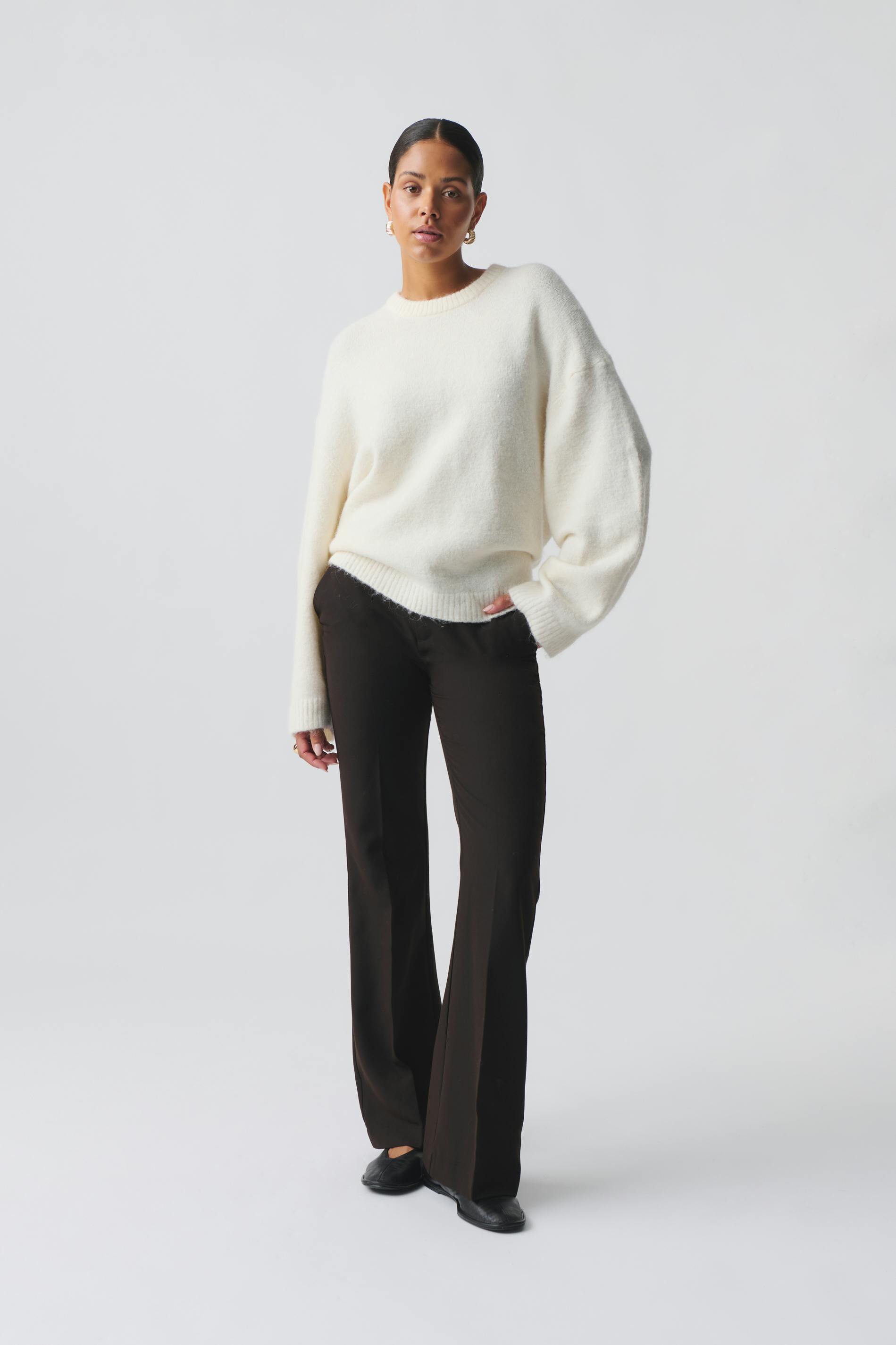 Relaxed bootcut trousers