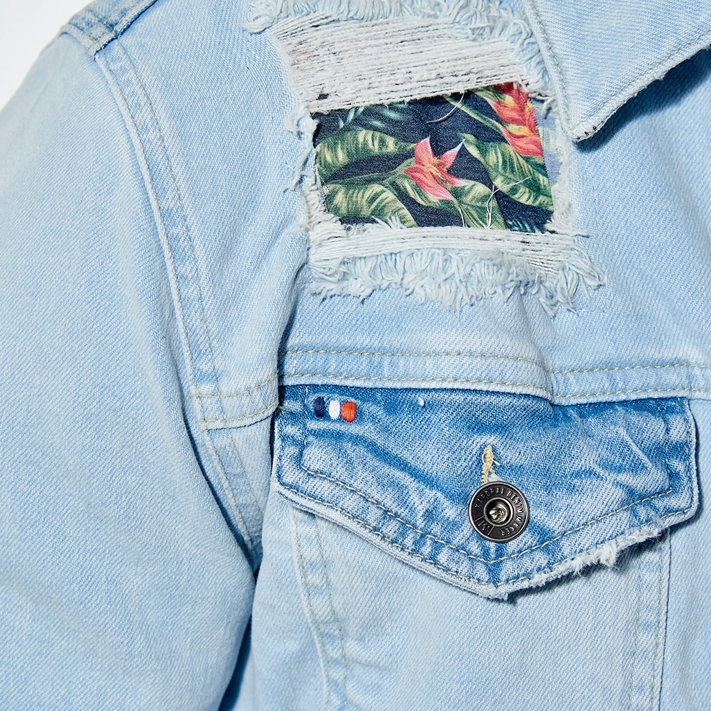 ARWAR  Veste en jean régular bleu clair Homme fantaisie