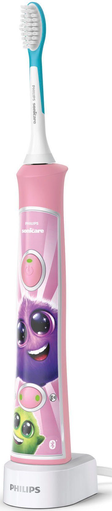 Philips Sonicare Elektrische Kinderzahnbürste HX6352/42, Aufsteckbürsten: 2 St., mit interaktiver Zahnputz-App