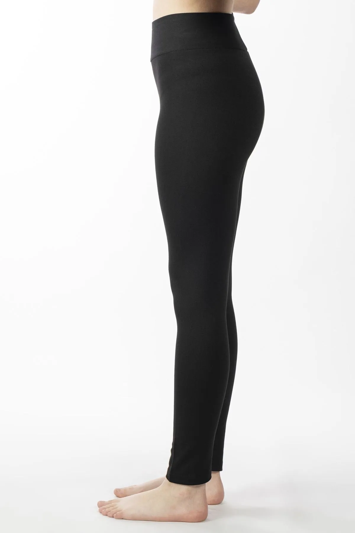 Nicoletta  Damen-Strumpfhose mit hoher Taille, Stahlstrick-Interlock, große Größenauswahl, Thermo-Schwarz