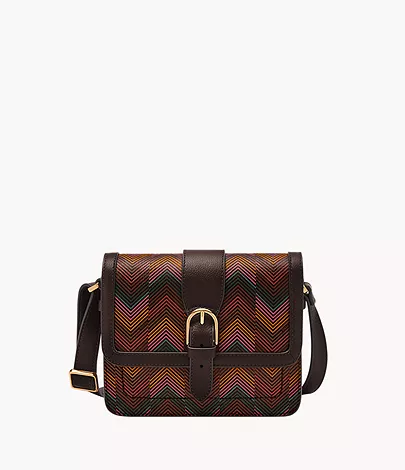 Fossil Medium Flap Crossbody Zoey