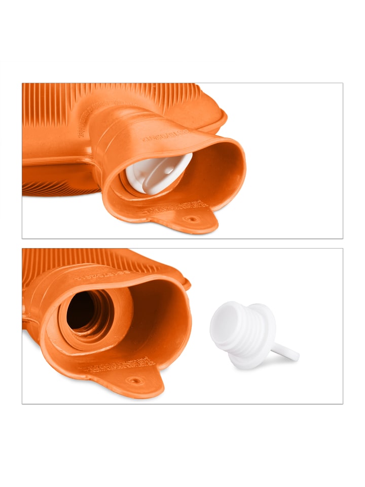 relaxdays Wärmflasche in Orange - 2 Liter günstig kaufen onesize