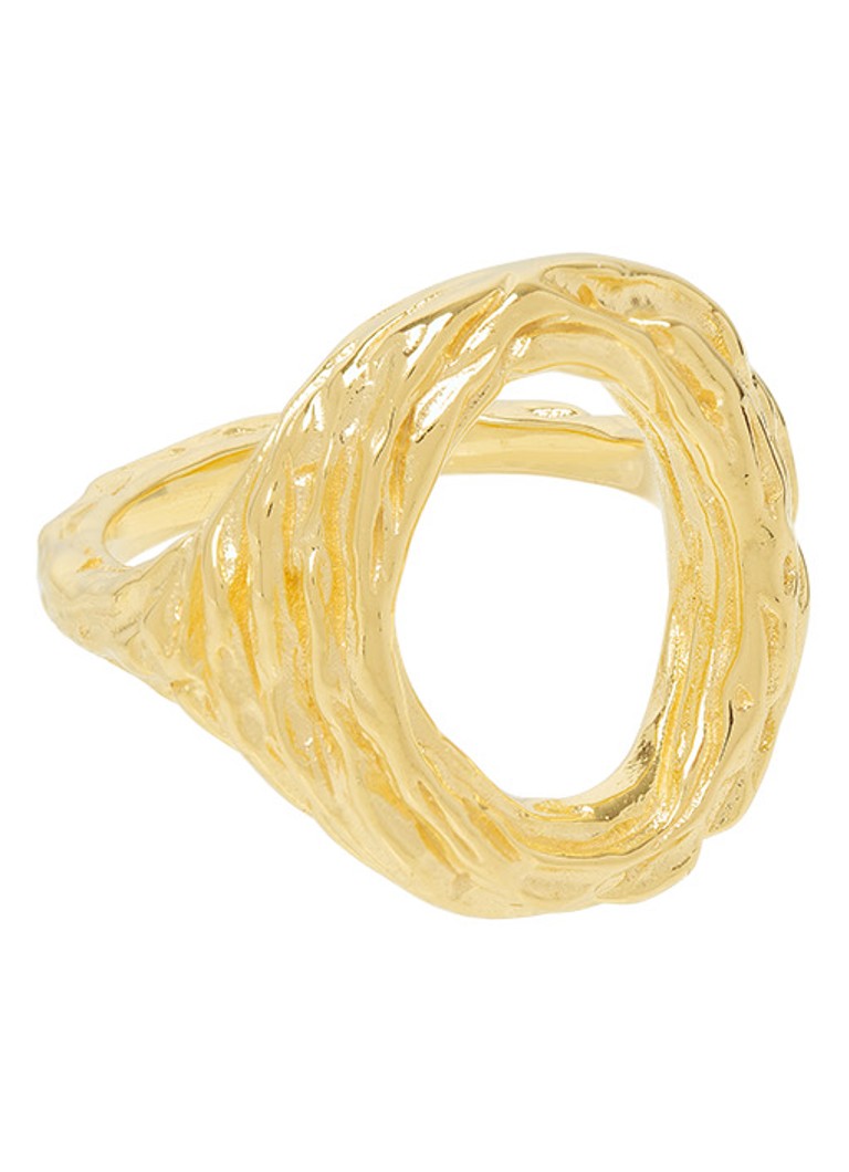 Wildthings Open Hammered ring gold plated