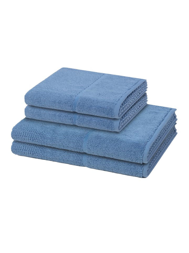 Möve for Frottana 2 X Handtuch 2 X Duschtuch im Set Pearl in Cornflower günstig kaufen 4