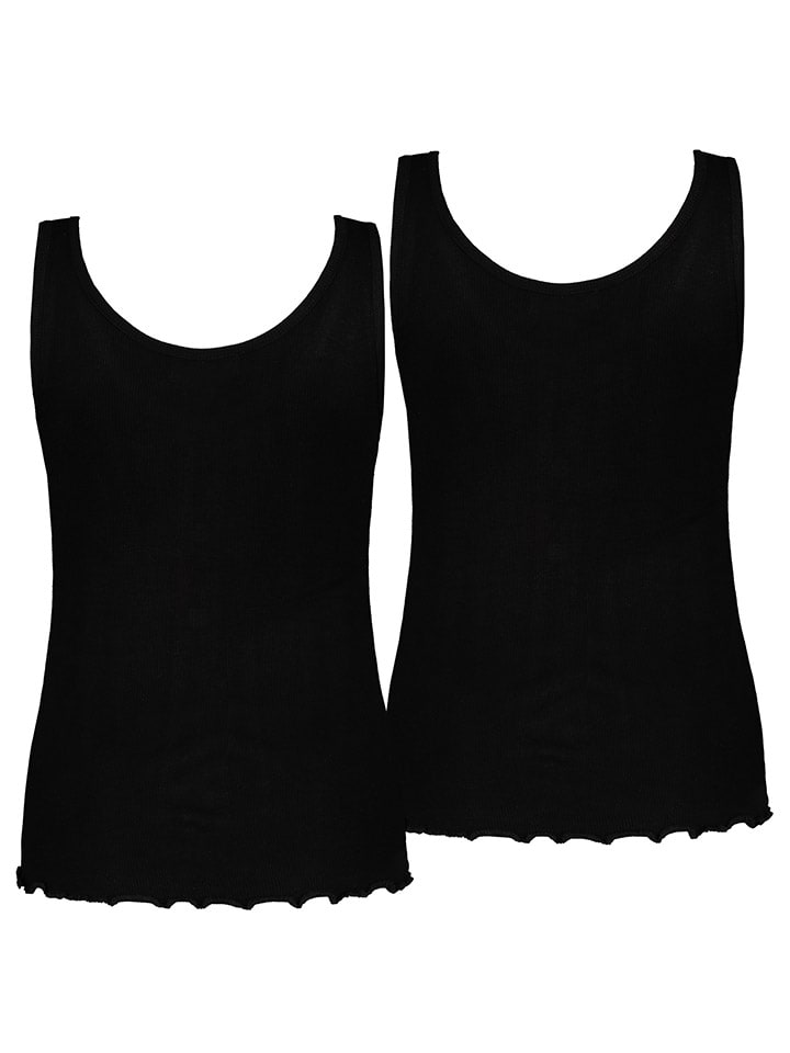 Stitch & Soul 2er-Set: Tops in Schwarz günstig kaufen
