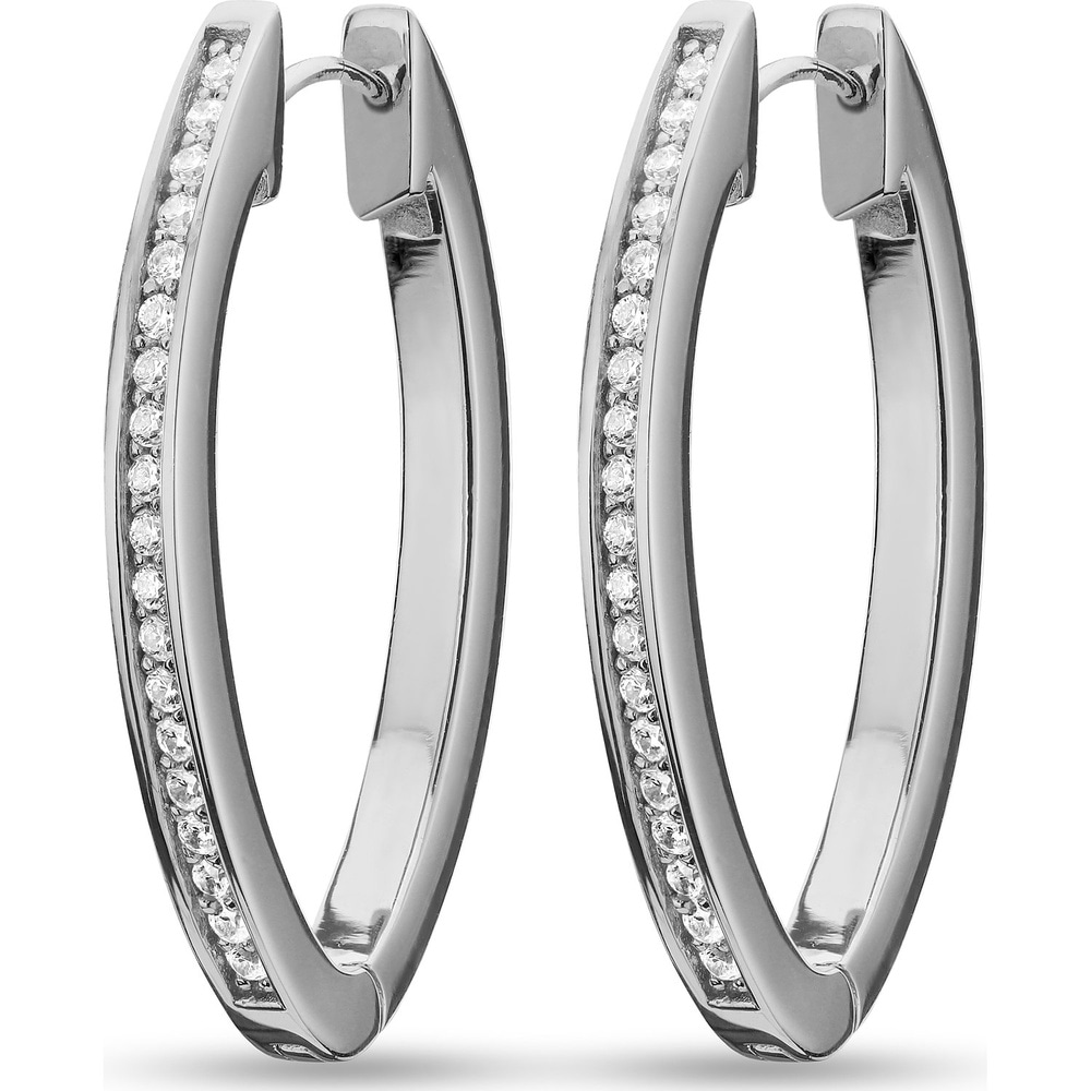Jette Créoles 925 Argent Boucles d'oreilles