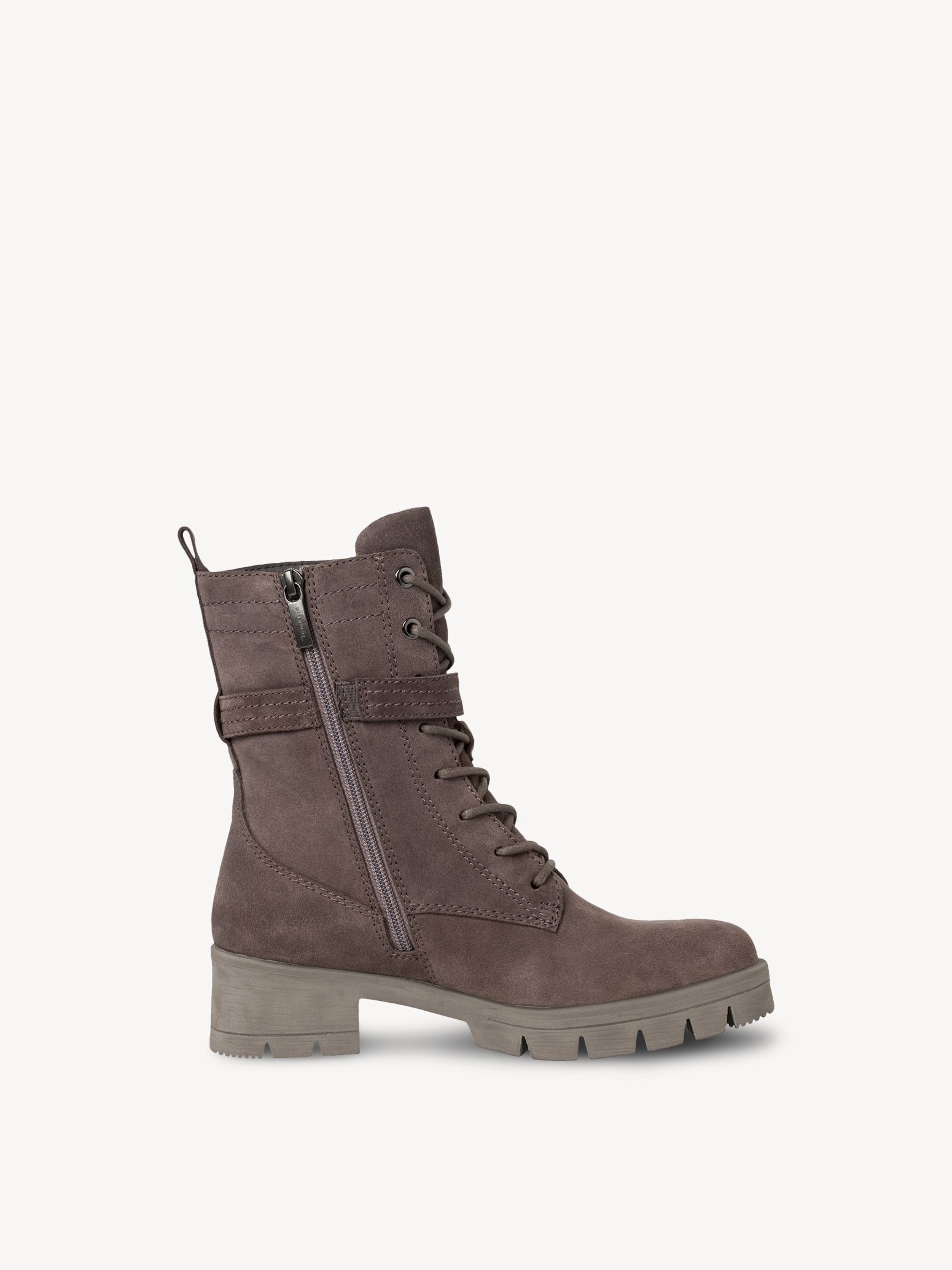 Bottine en cuir - gris