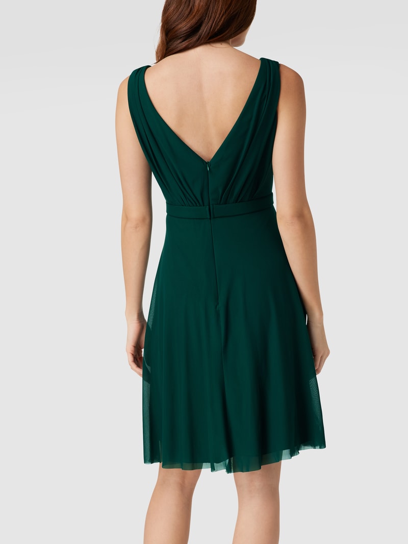 Cocktailkleid in Wickel-Optik in smaragdgrün