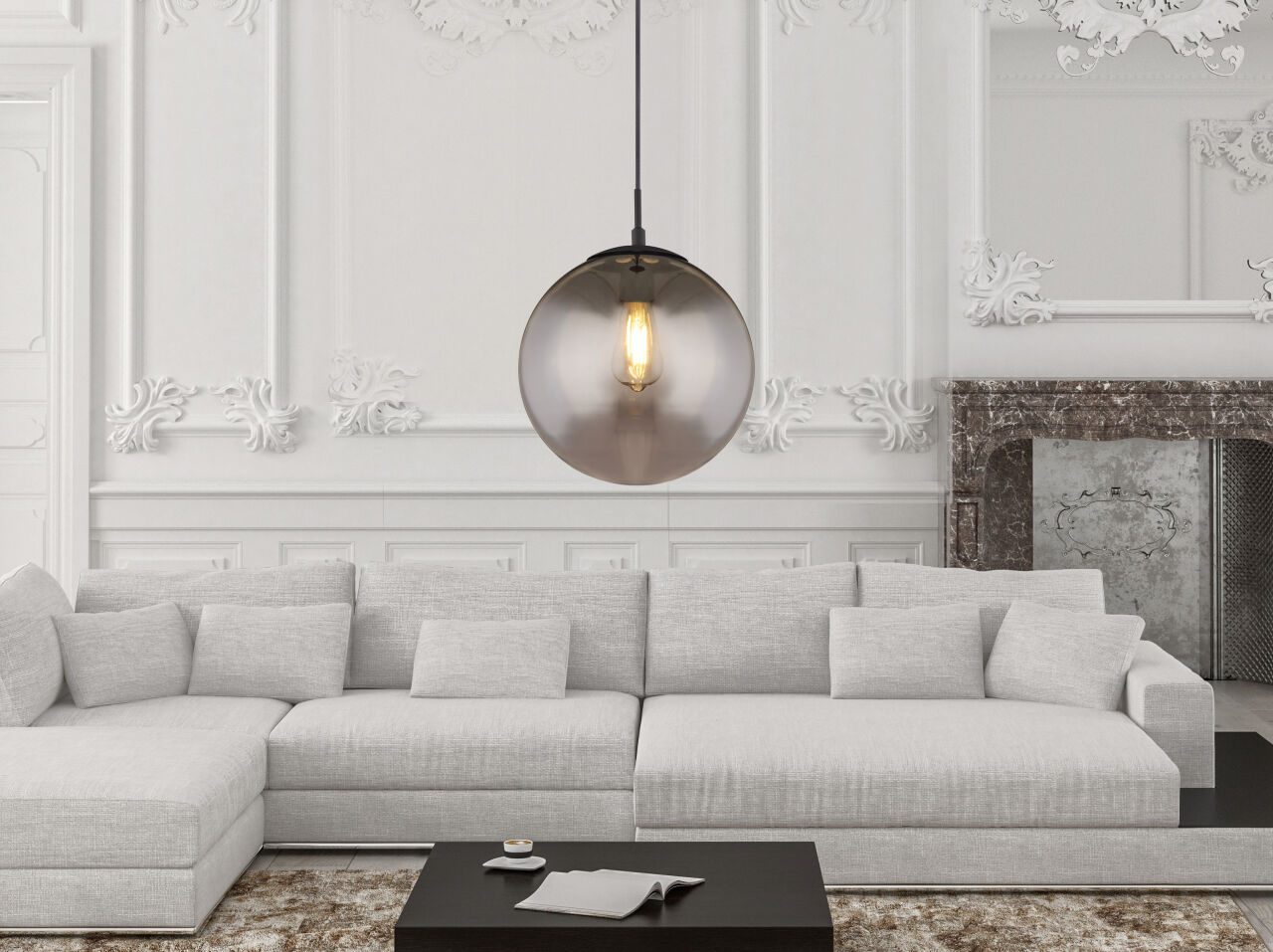 Globo Lighting - BLAMA - Hängeleuchte Metall schwarz matt, 1x E27