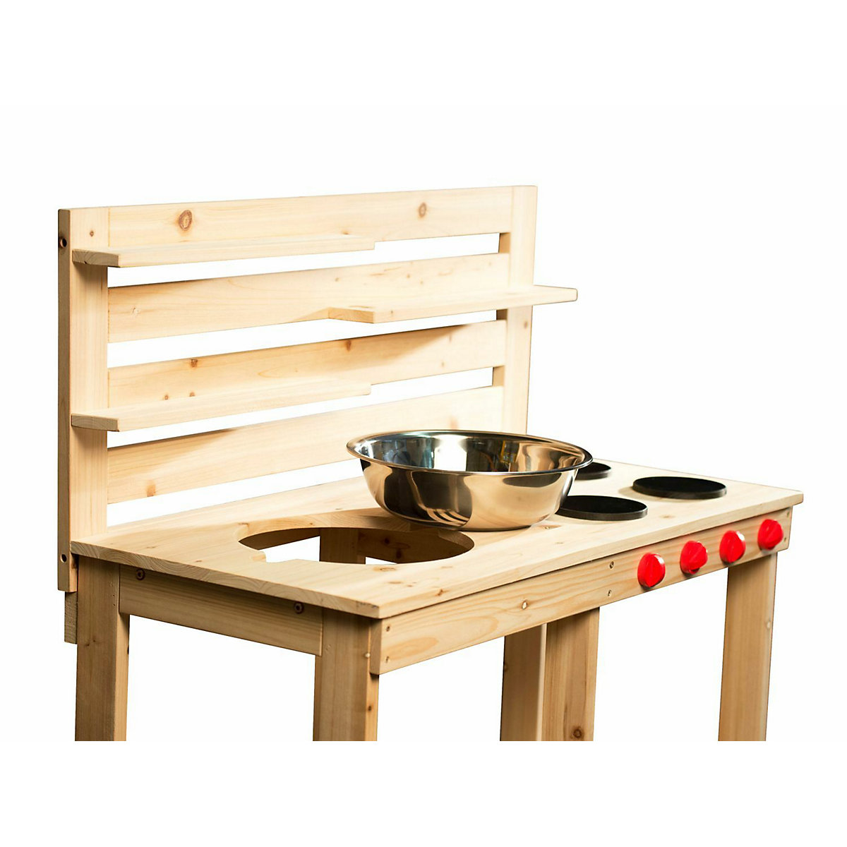 Matschküche aus Holz mit Zubehör