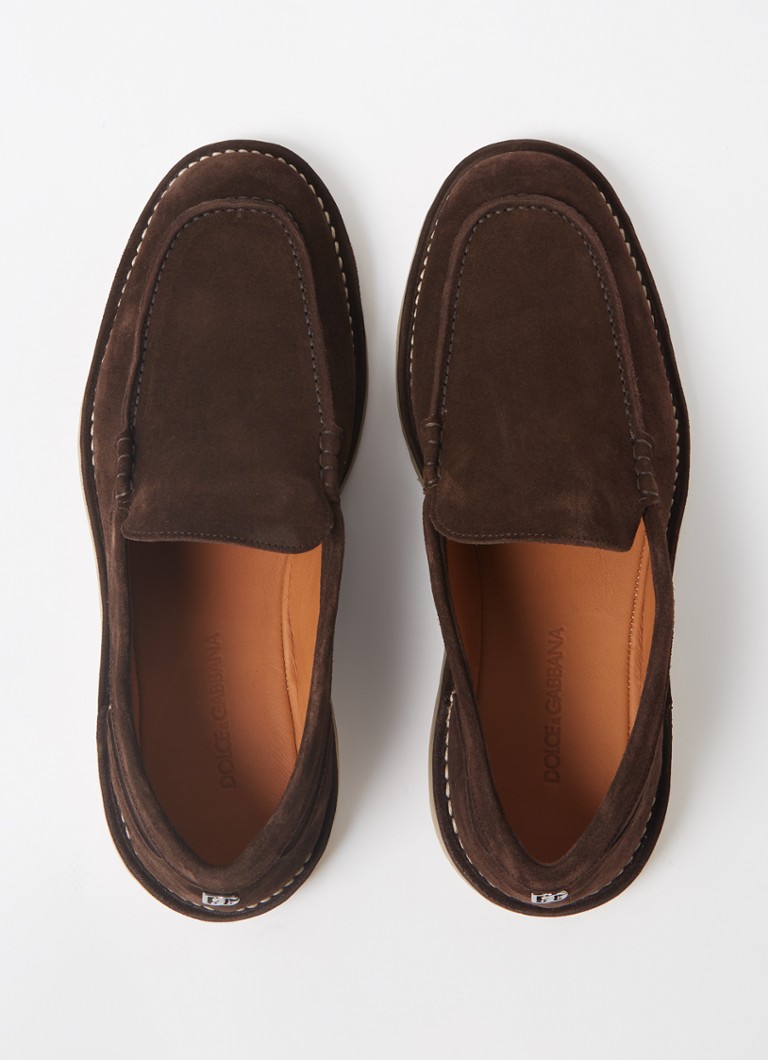 Dolce & Gabbana New Florio Slipper aus Kalbsveloursleder
