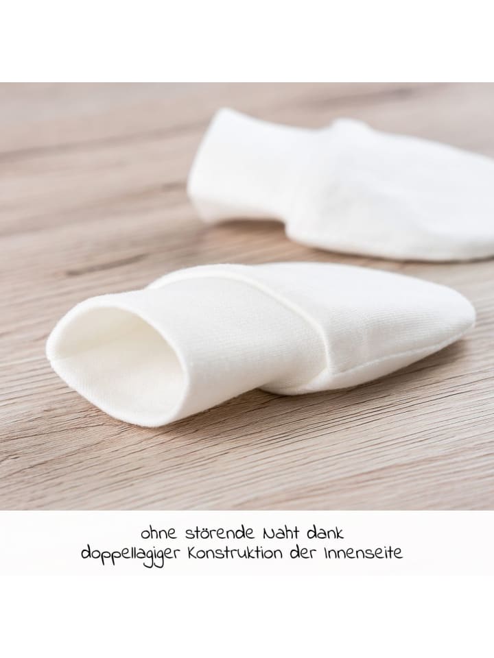LaLoona Kratzfäustlinge 3 Paar Baby - Weiß in weiss günstig kaufen onesize