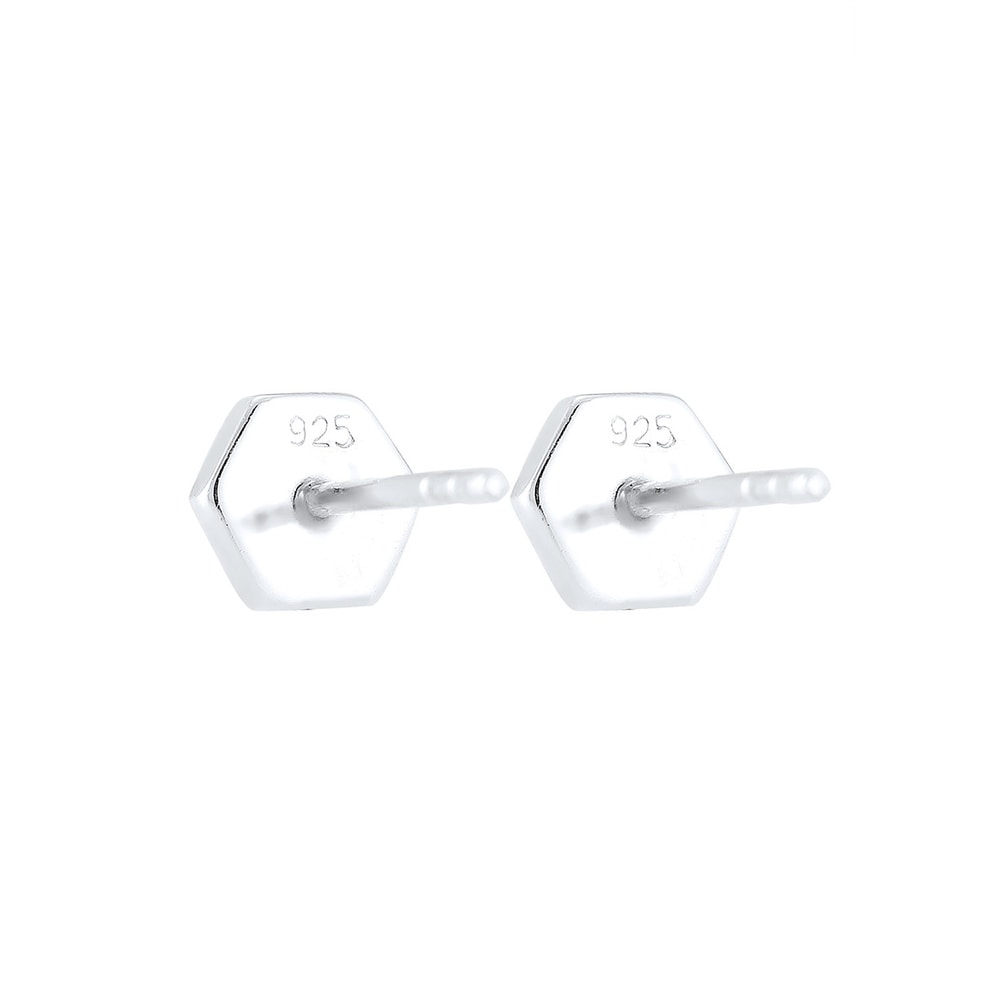 Elli Elli Boucles d'Oreilles Femme Filigrane à Motif d'Étoile Hexagonale avec Cristal  Boucles d'oreilles