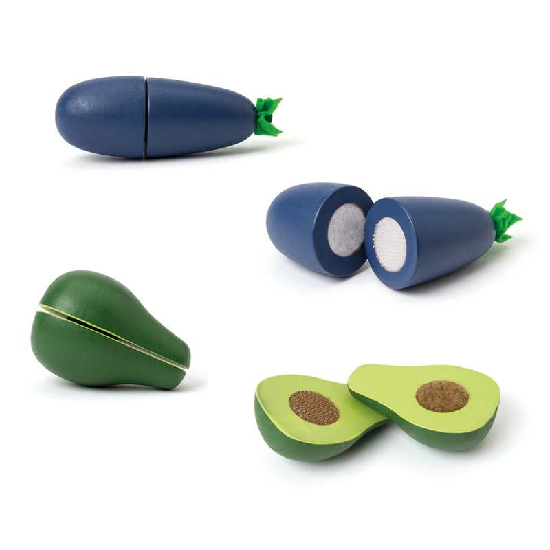 Set de 6 légumes en bois à découper Oxybul