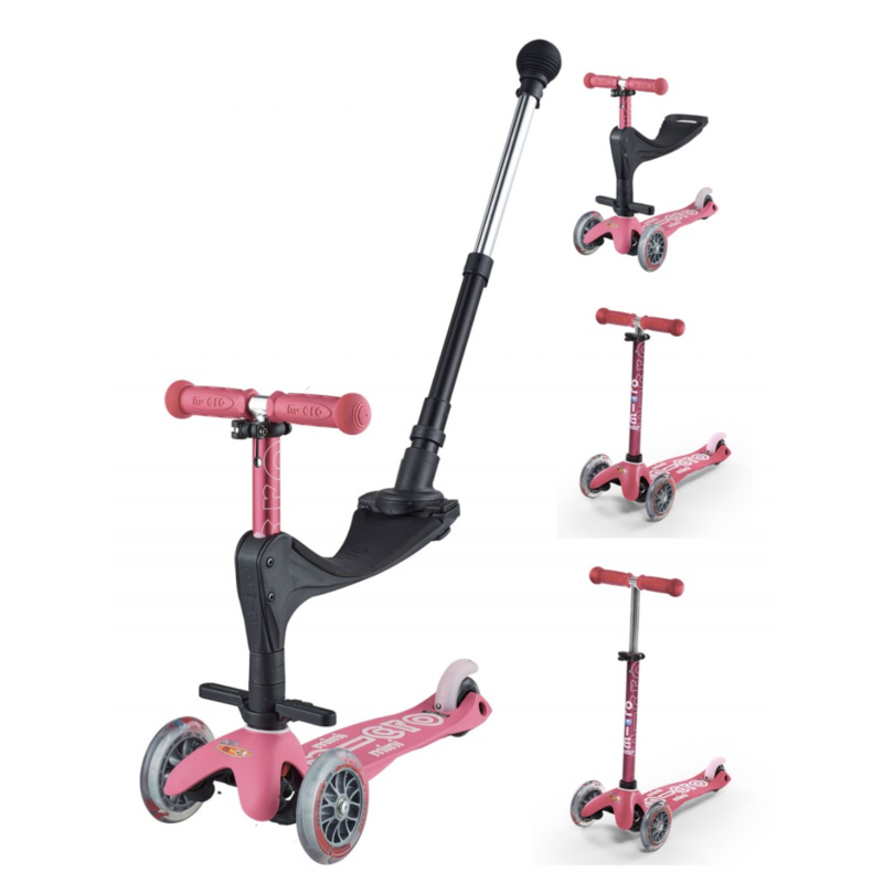 Trottinette évolutive 3 roues – Mini Micro 3en1 Deluxe + Rose