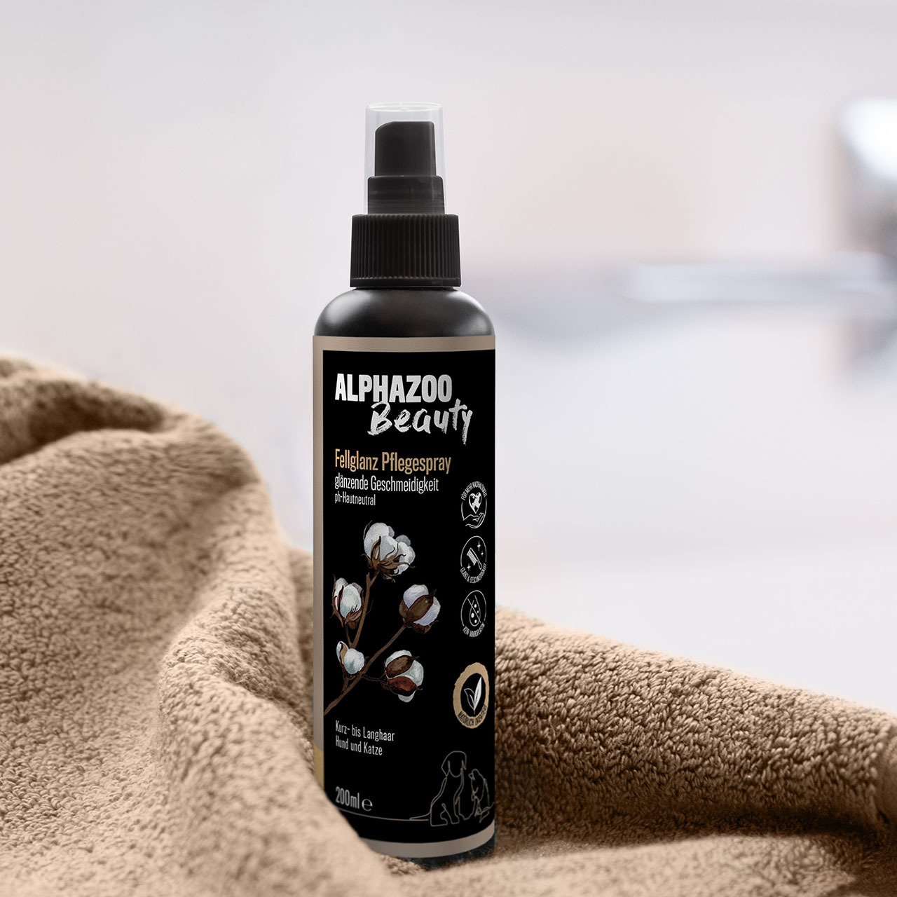 ALPHAZOO Fellpflege ALPHAZOO Fellglanz Pflegespray für Hunde & Katzen