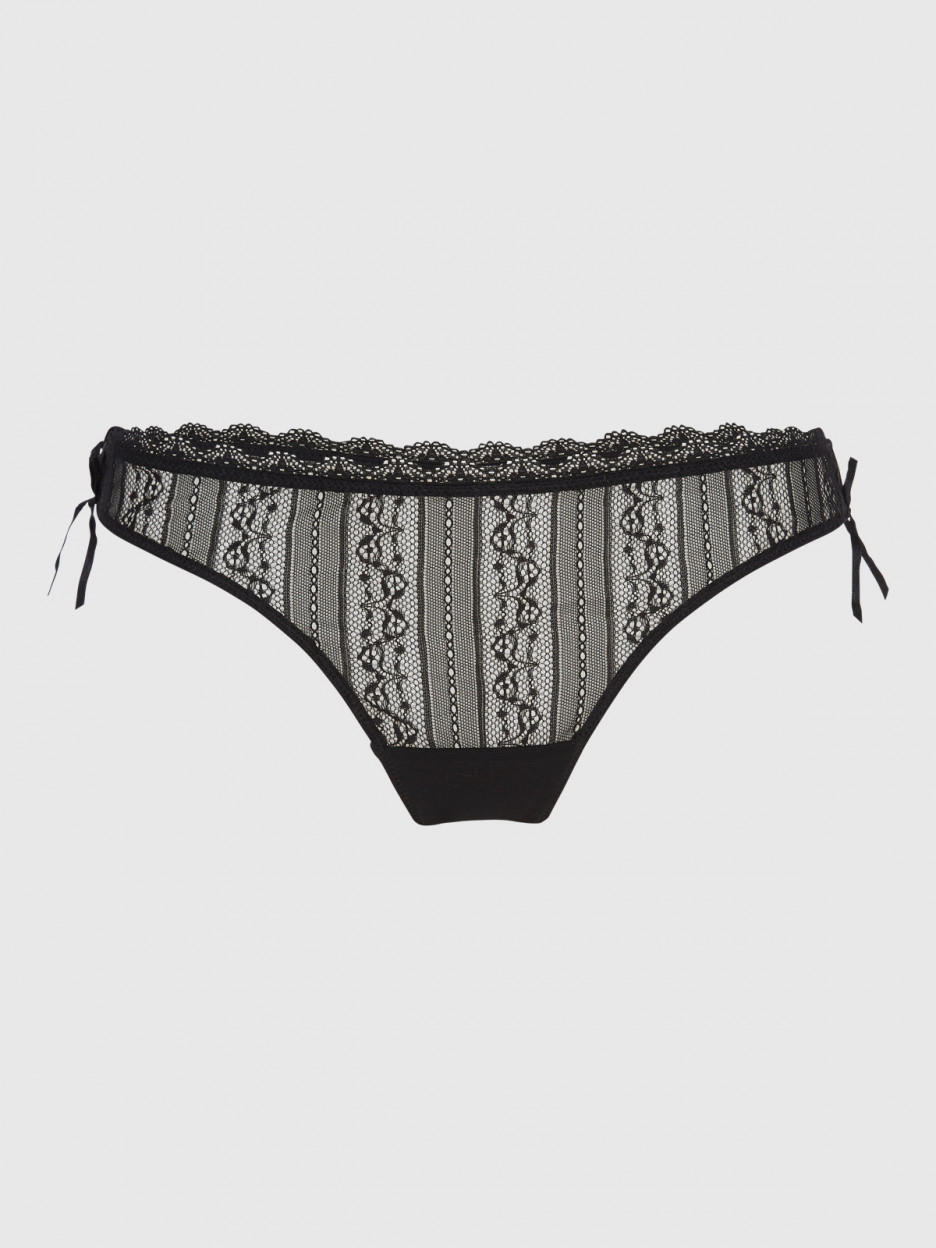 String en dentelle noir femme | La Halle