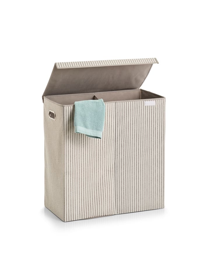 Zeller Present Zweikammer-Wäschekorb in beige günstig kaufen onesize