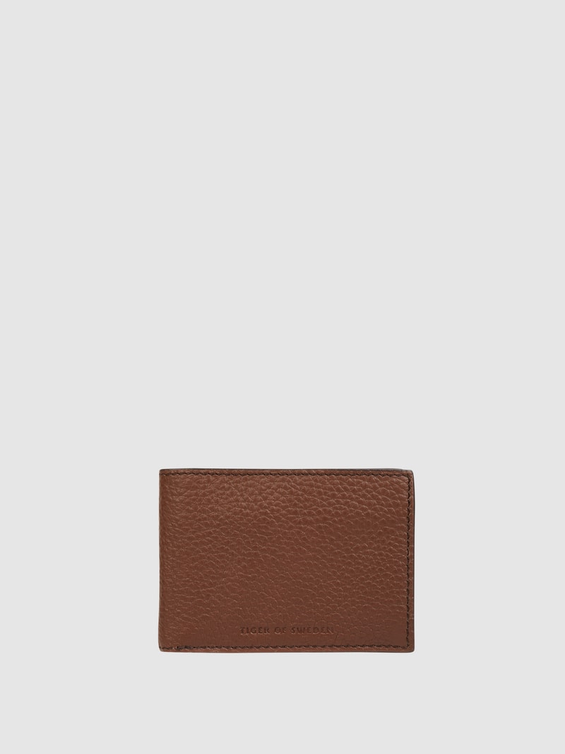 Portemonnaie aus Leder in cognac