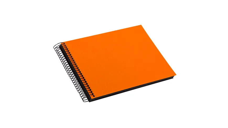 goldbuch Spiralalbum Bella Vista orange mit schwarzen Seiten 17x23 cm