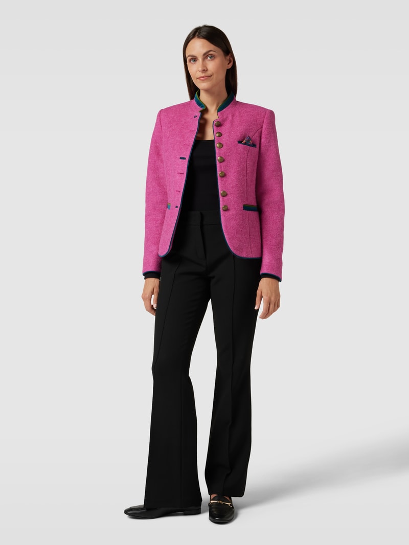 Blazer mit Stehkragen in pink