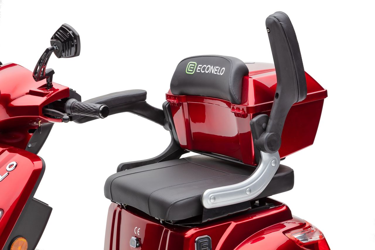 Econelo Elektro Dreirad Roller J1000 Lithium Rot